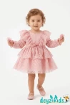 Dantel Fiyonklu Lola BABY Dress Elbise 6-9/9-12/12-18/18-24 Aylık 91