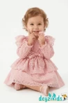 Dantel Fiyonklu Lola BABY Dress Elbise 6-9/9-12/12-18/18-24 Aylık 91