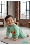 Winnie the Pooh Ayı ve Kaplan Baskılı Renkli 2 İp Uzun Kollu Mevsimlik Alt Üst Takım  24 Aylık 2-3-4-5-6- Yaş