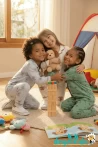 Sincap Baskılı Önden Düğmeli Bebek ve Çocuk Pijama Takımı 9-12-18-24-36 Aylık 2-3-4-5-6 Yaş